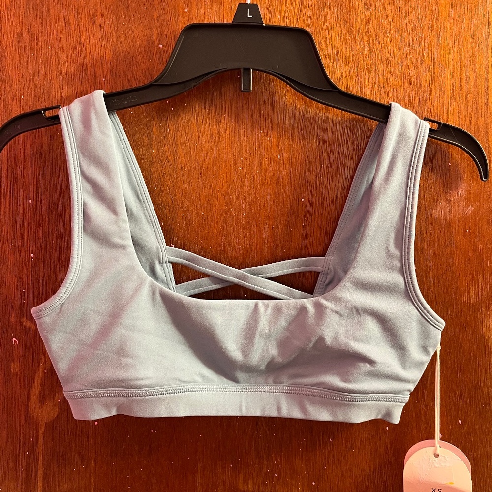Teal BLOGILATES CRISSCROSS BRA